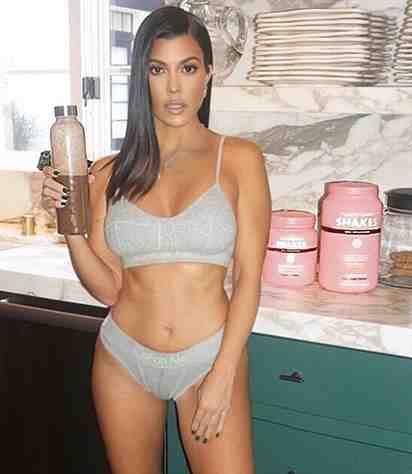   Kourtney Kardashian i njezina braća i sestre posljednjih su mjeseci pozirali s nizom proizvoda za mršavljenje