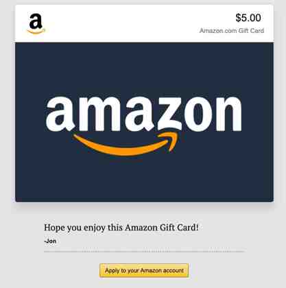Dodajte poklon karticu u Amazon